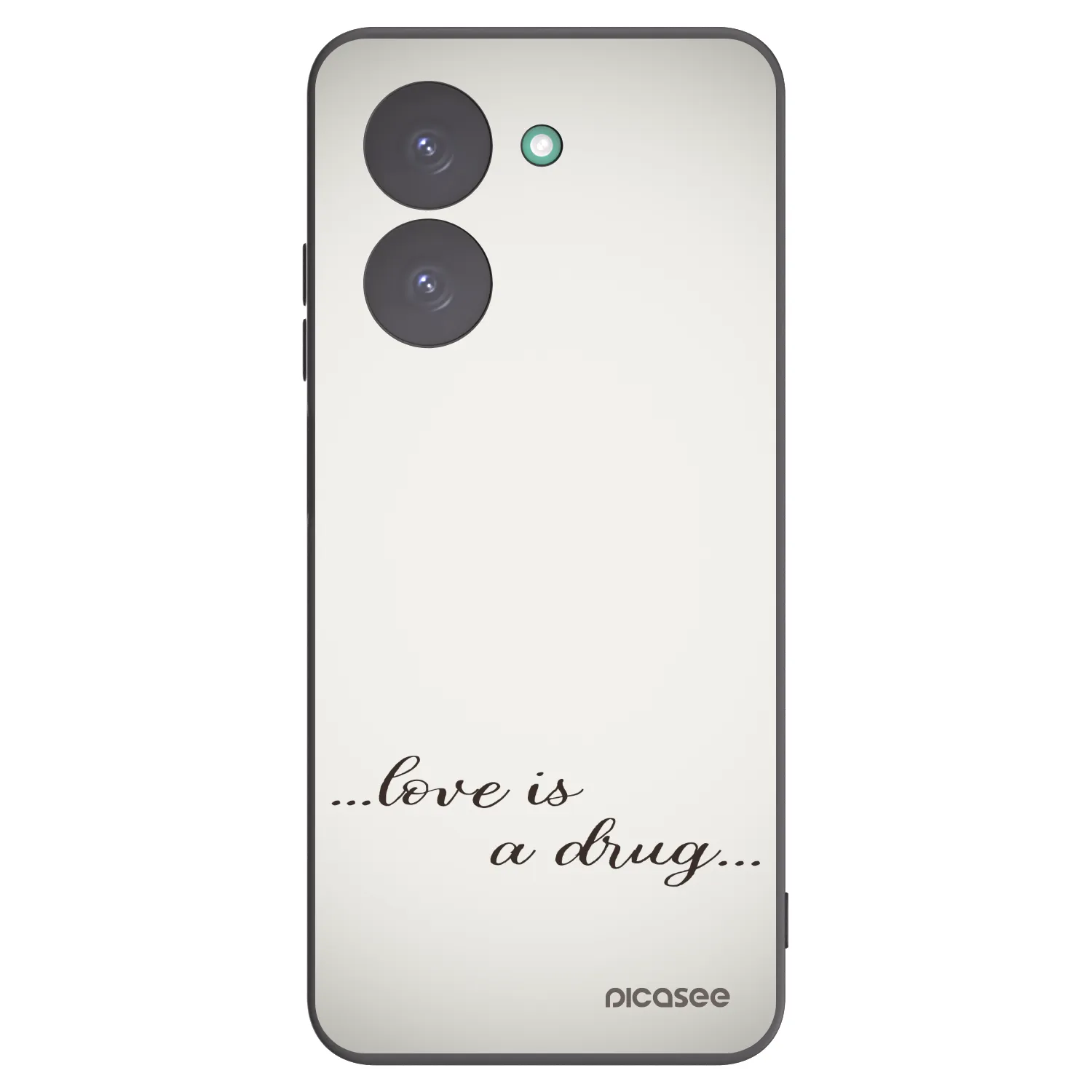 Picasee Xiaomi Redmi A5 Hülle - Schwarzes Silikon - Love is a drug