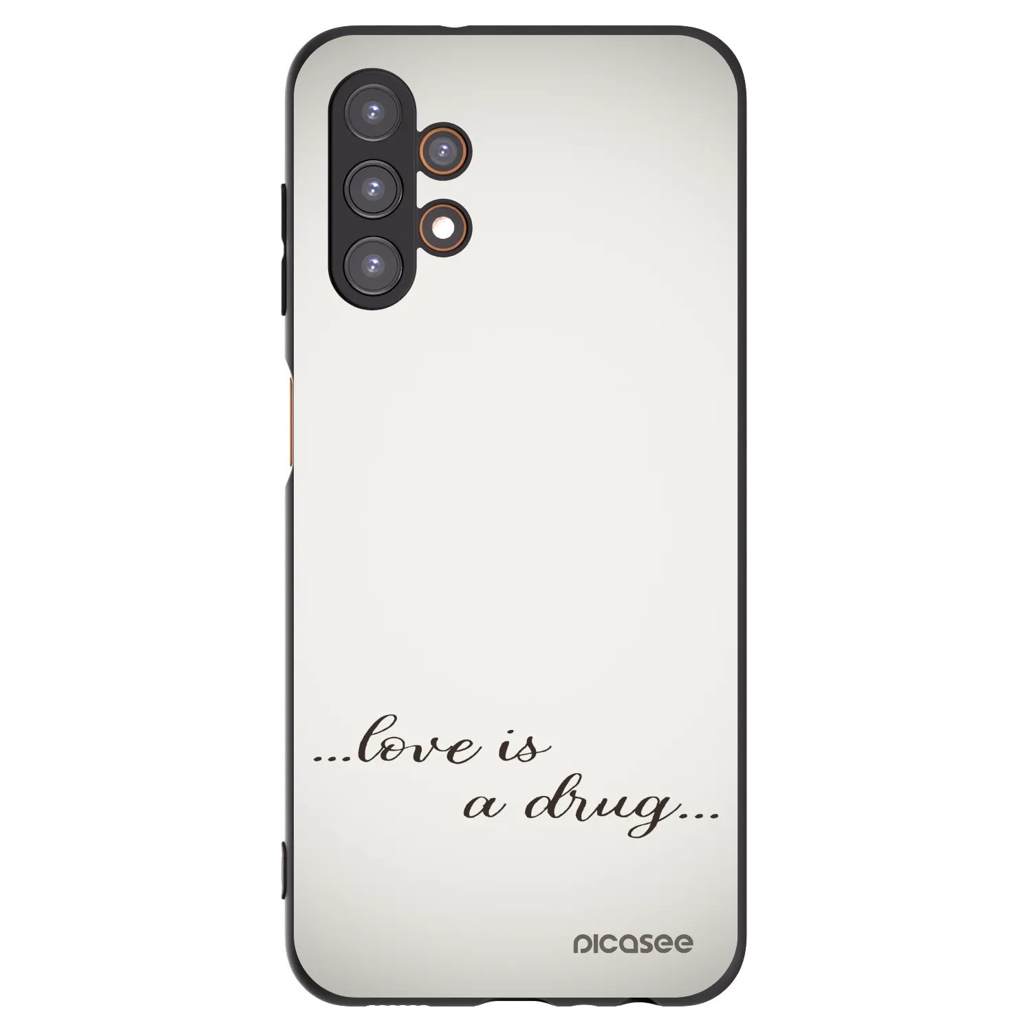 Picasee Samsung Galaxy A13 5G Hülle - Schwarzes Silikon - Love is a drug