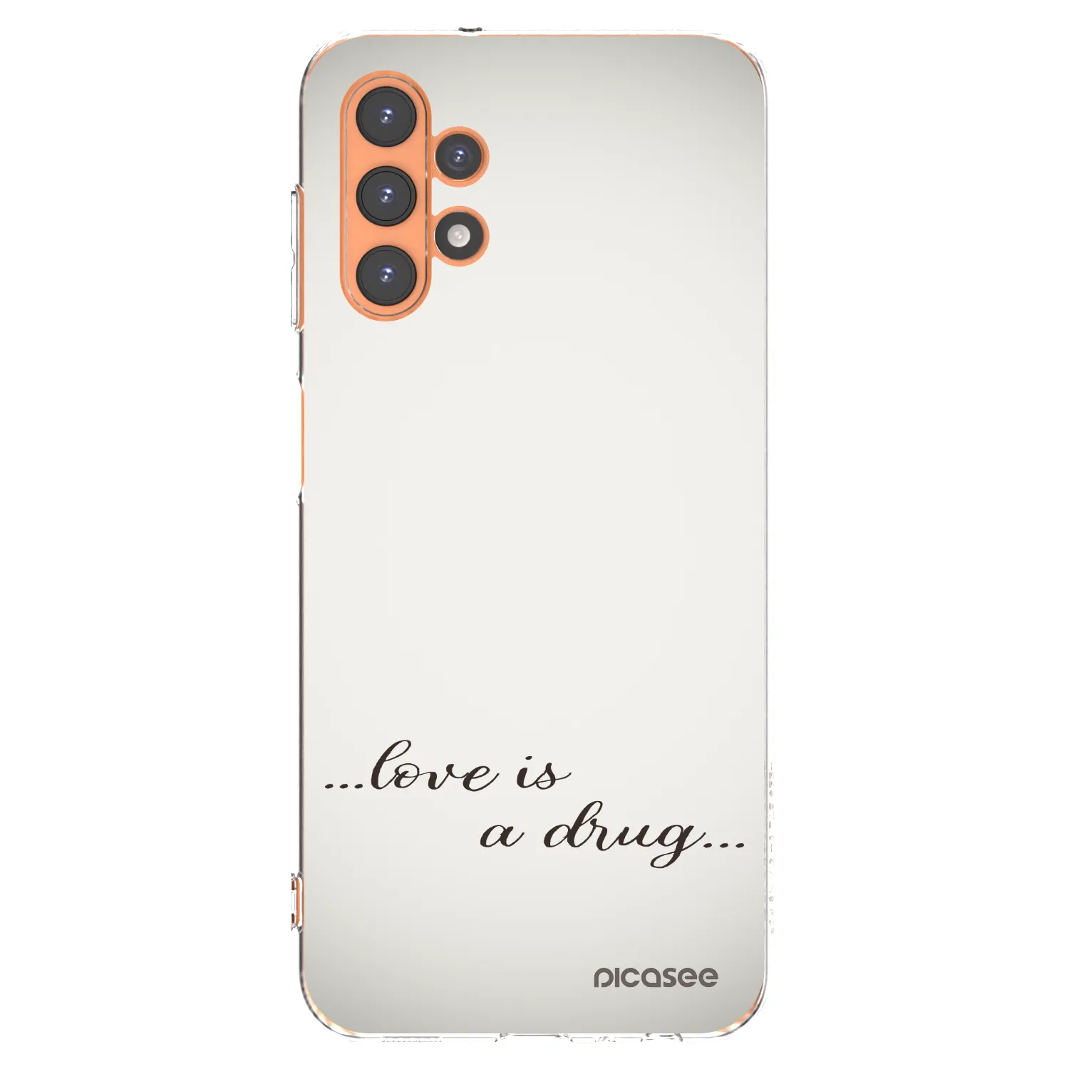 Picasee Samsung Galaxy A13 5G Hülle - Transparentes Silikon - Love is a drug