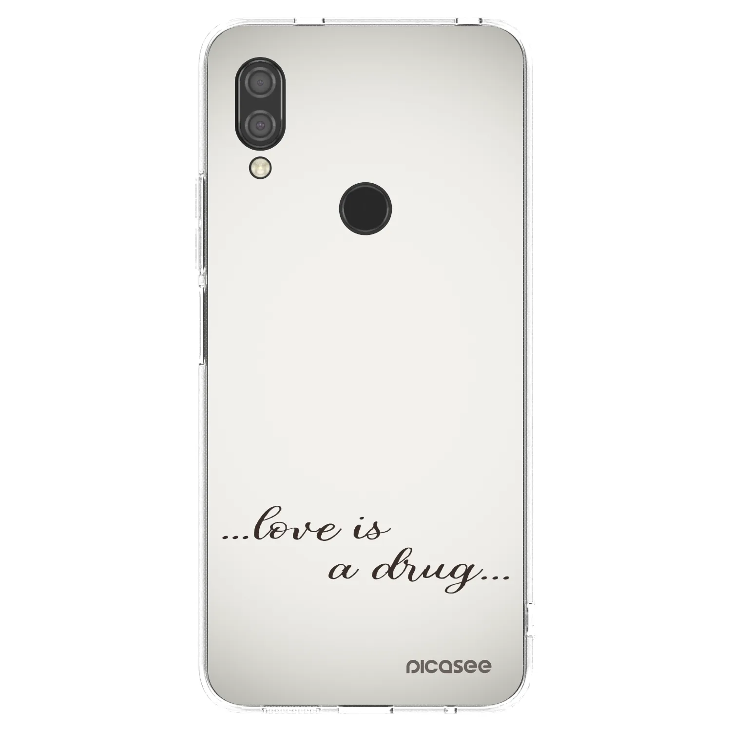 Picasee Xiaomi Redmi 7 Hülle - Transparentes Silikon - Love is a drug