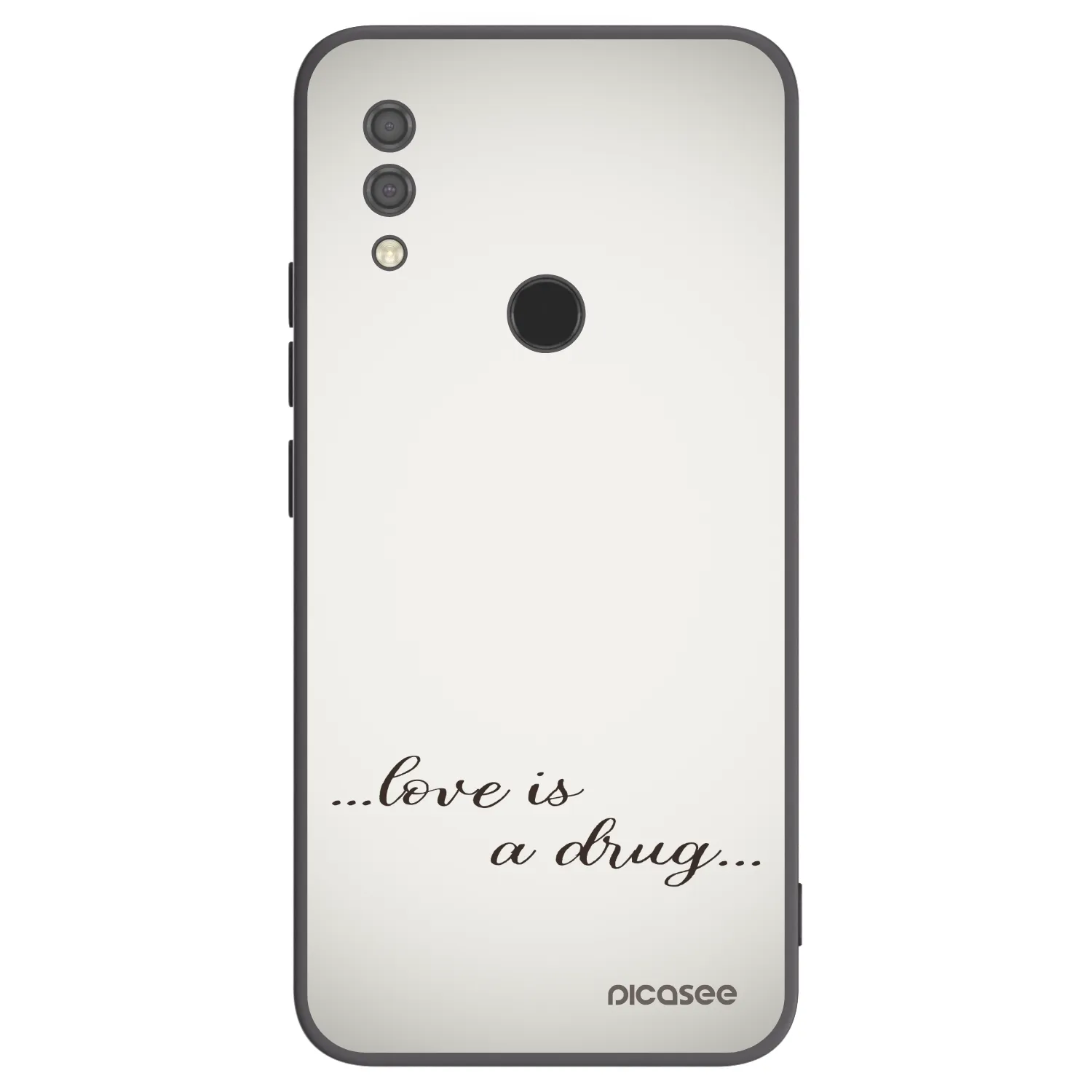 Picasee Xiaomi Redmi 7 Hülle - Schwarzes Silikon - Love is a drug