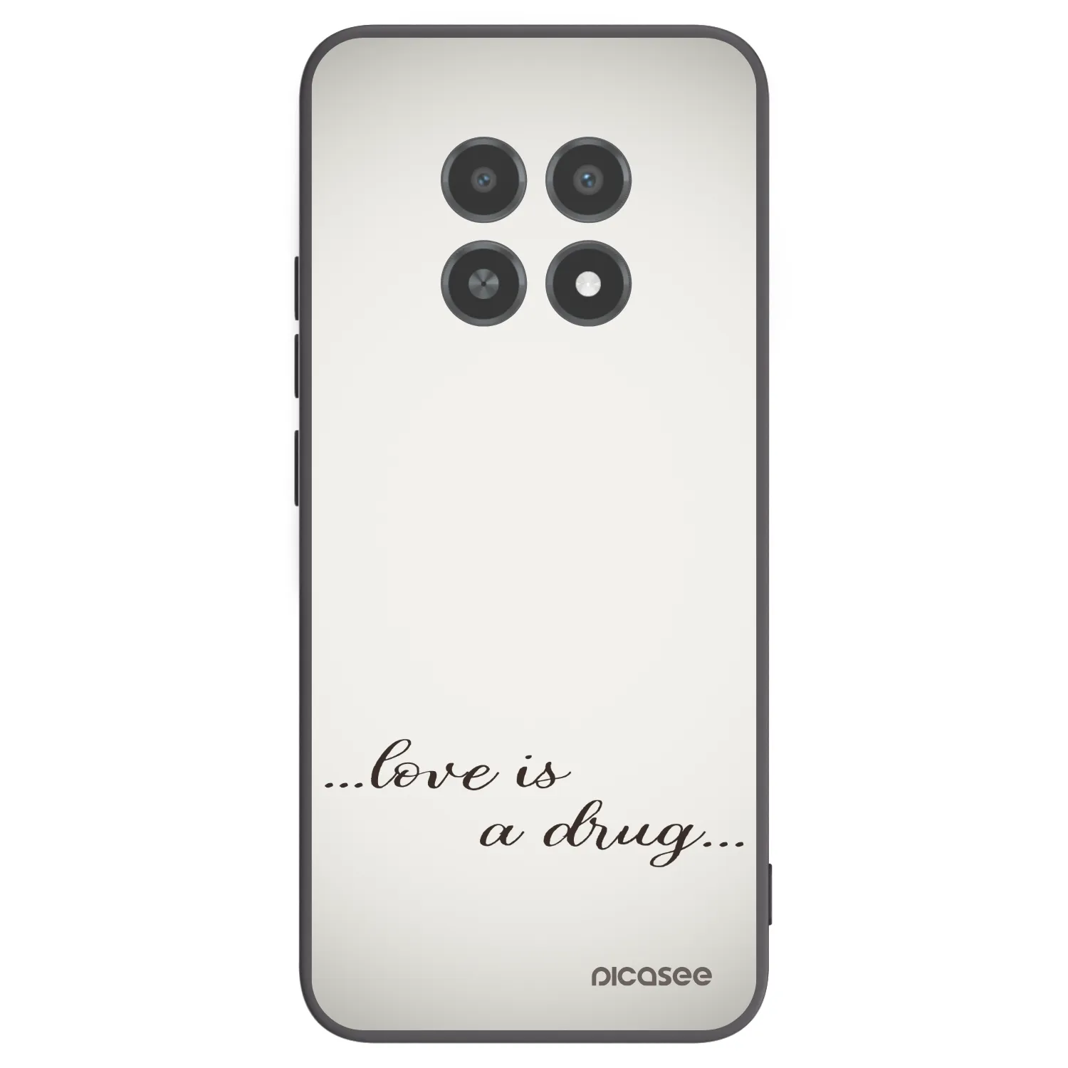 Picasee Realme 12X Hülle - Schwarzes Silikon - Love is a drug