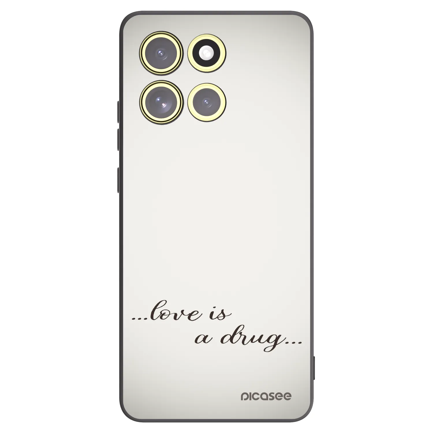Picasee Motorola Moto G86 Power 5G Hülle - Schwarzes Silikon - Love is a drug