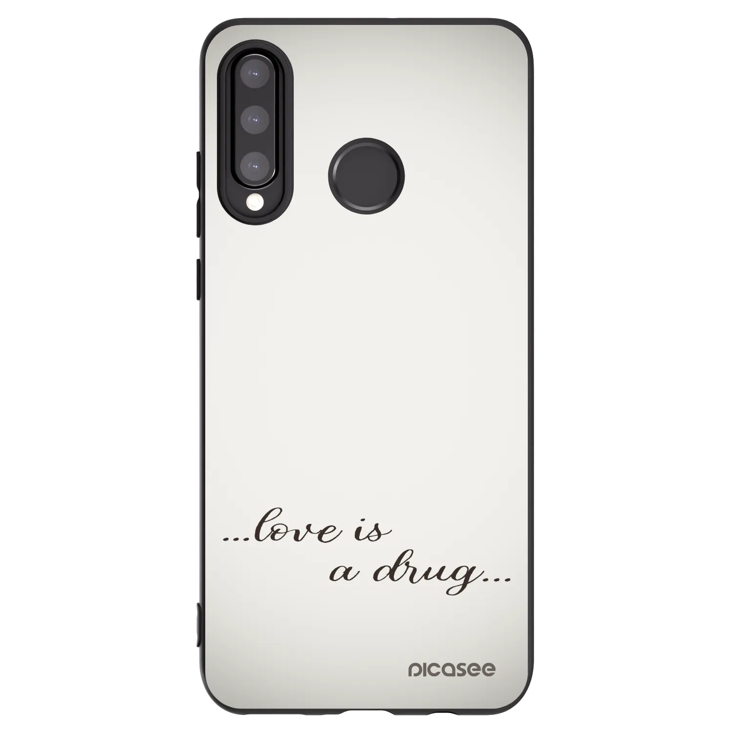 Picasee Huawei P30 Lite Hülle - Schwarzes Silikon - Love is a drug