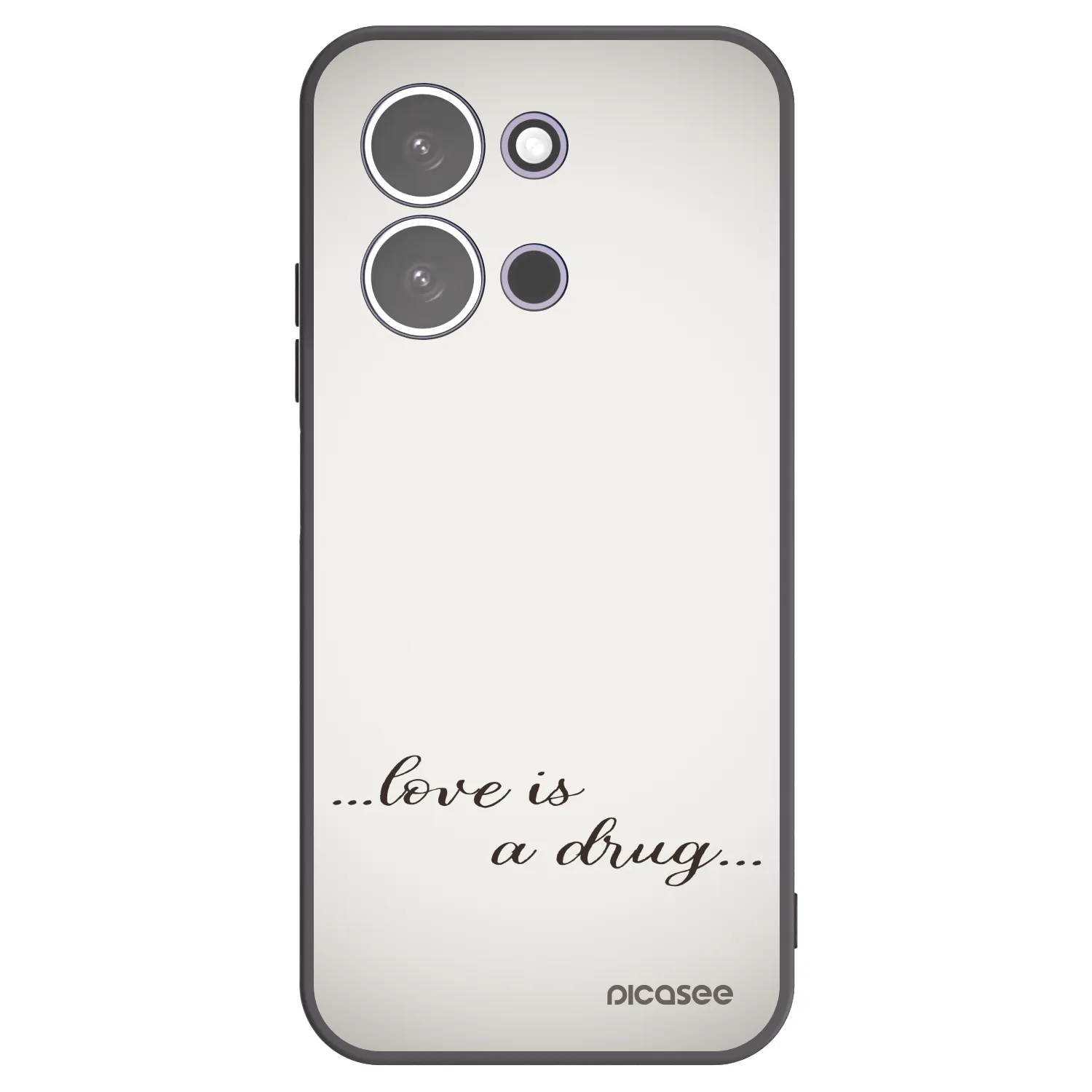 Picasee Xiaomi Redmi 15C 5G Hülle - Schwarzes Silikon - Love is a drug