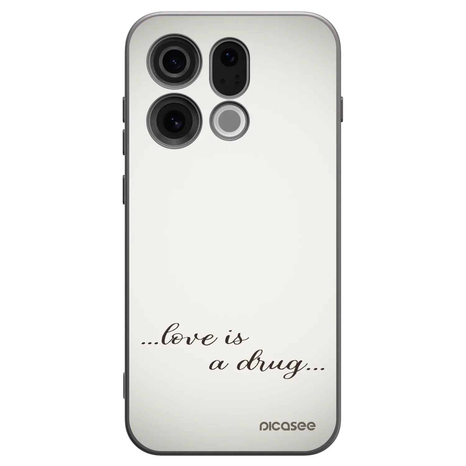 Picasee OPPO Find X9 Hülle - Schwarzes Silikon - Love is a drug