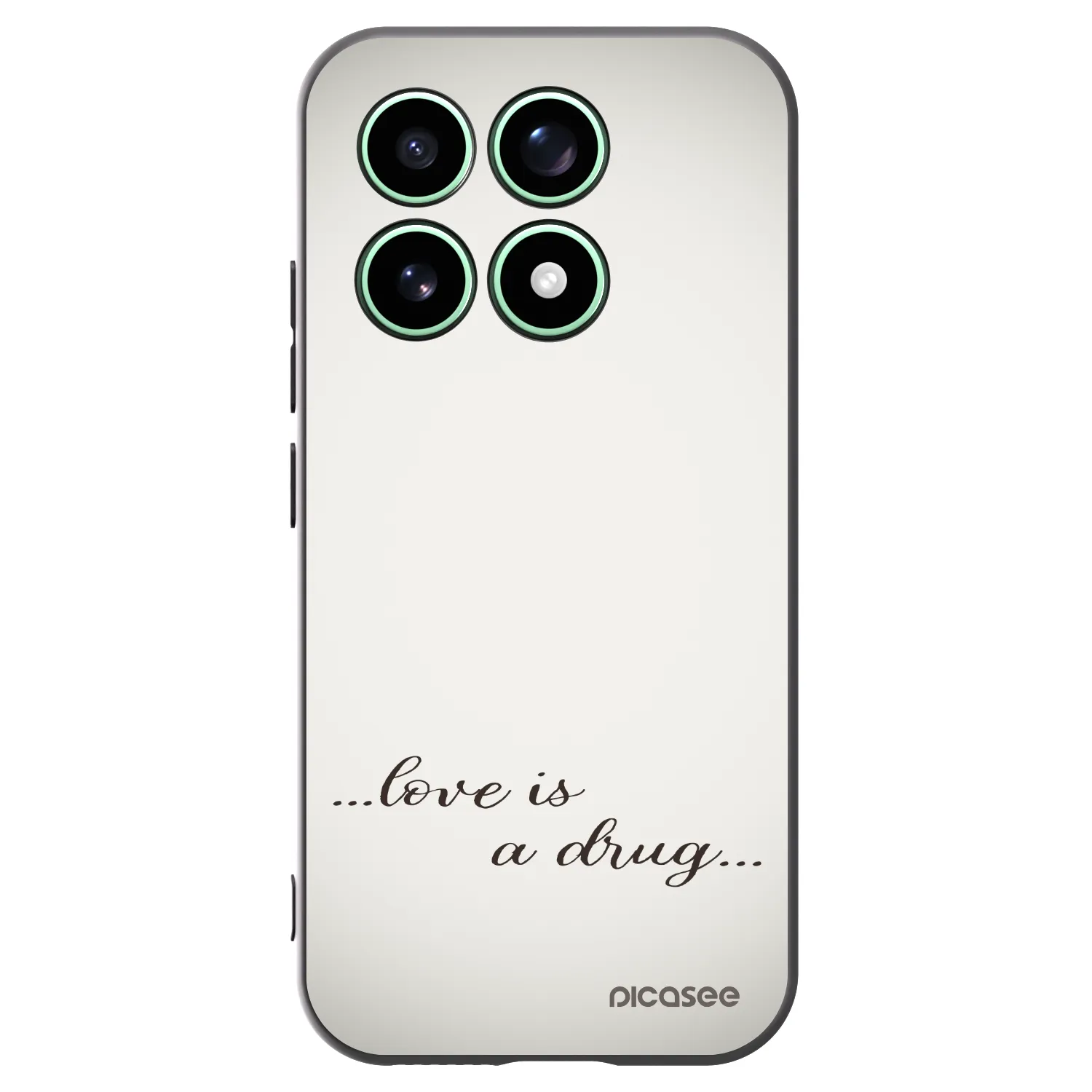 Picasee Xiaomi 17 Hülle - Schwarzes Silikon - Love is a drug