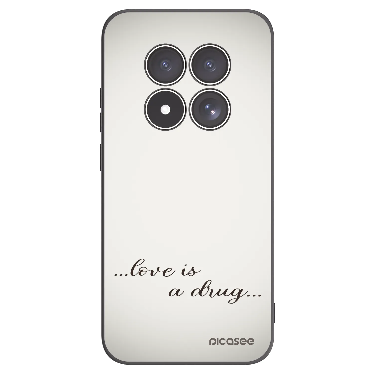 Picasee Xiaomi Redmi Note 15 Pro 5G Hülle - Schwarzes Silikon - Love is a drug