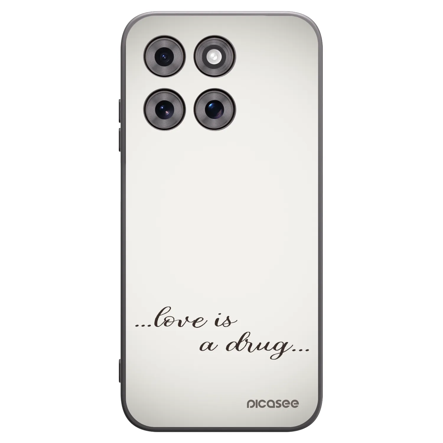 Picasee Motorola Moto G77 Hülle - Schwarzes Silikon - Love is a drug