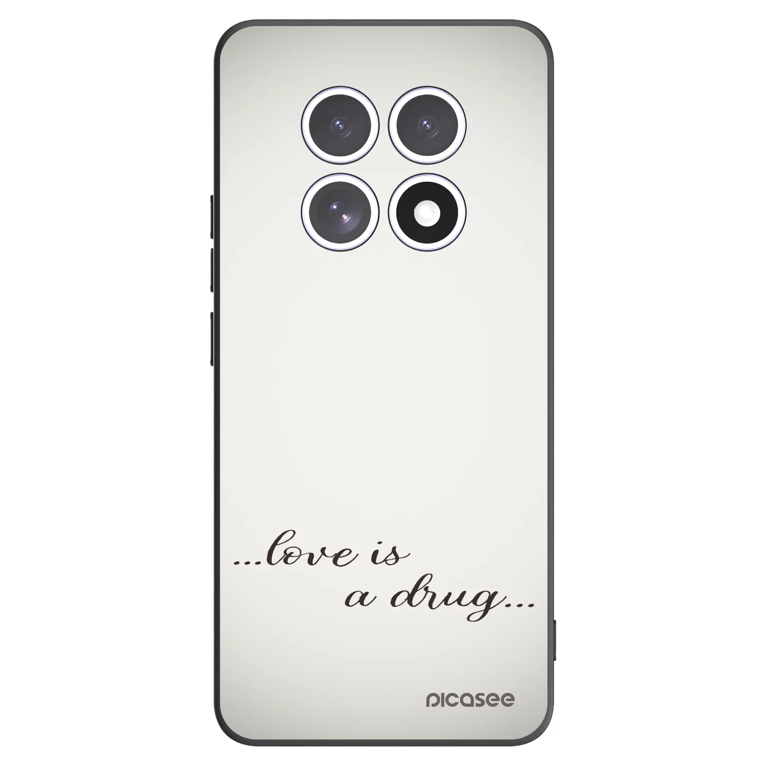 Picasee Xiaomi Redmi Note 15 5G Hülle - Schwarzes Silikon - Love is a drug