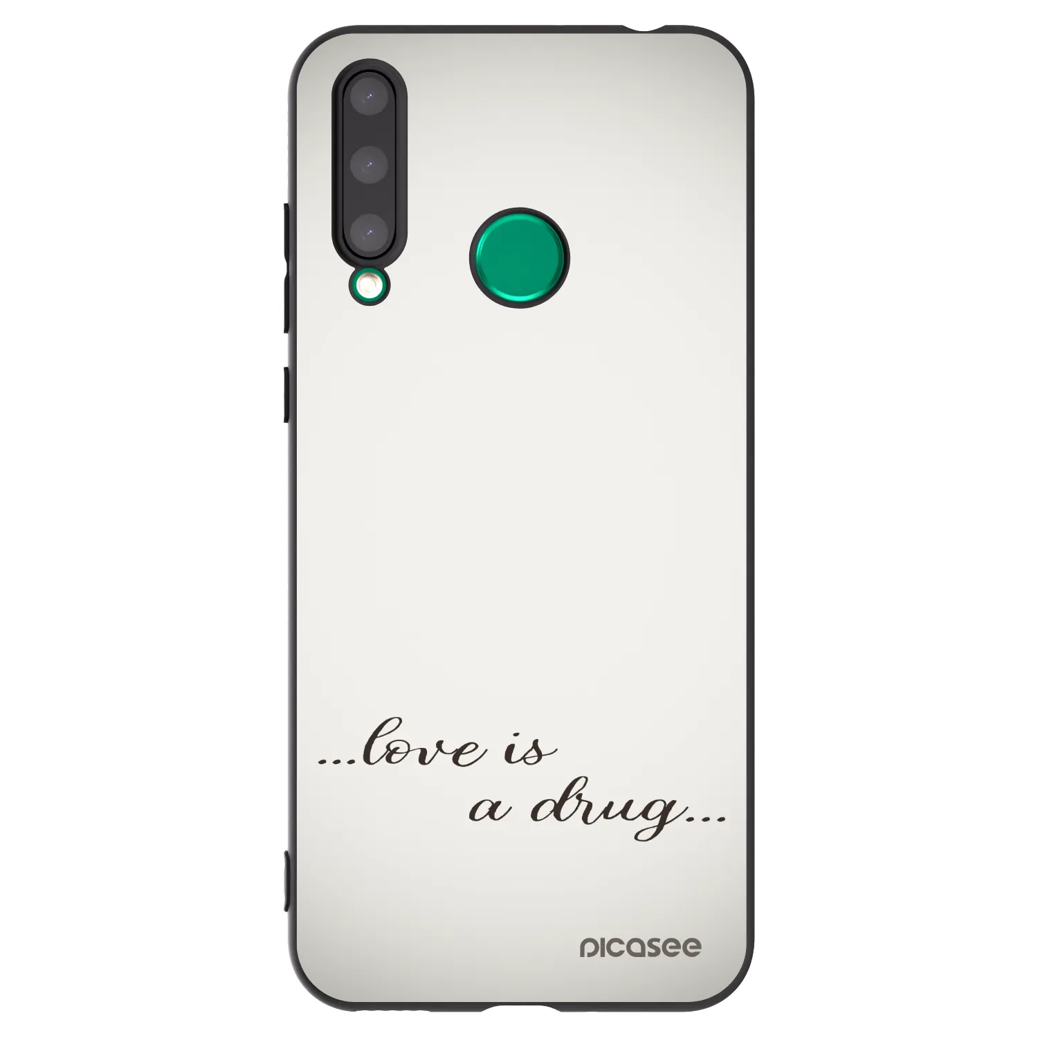 Picasee Honor 20 Lite Hülle - Schwarzes Silikon - Love is a drug