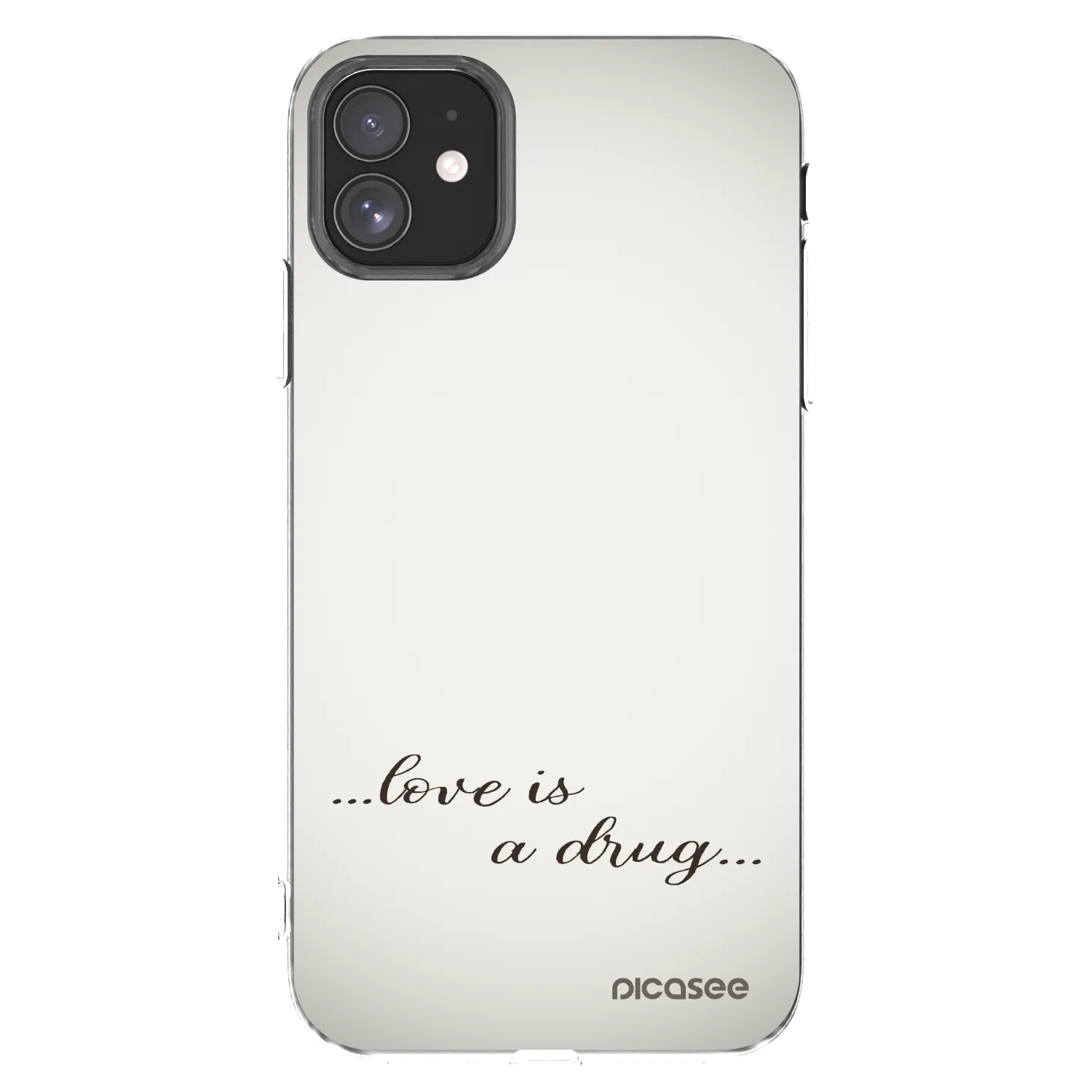 Picasee Apple iPhone 11 Hülle - Transparentes Silikon - Love is a drug