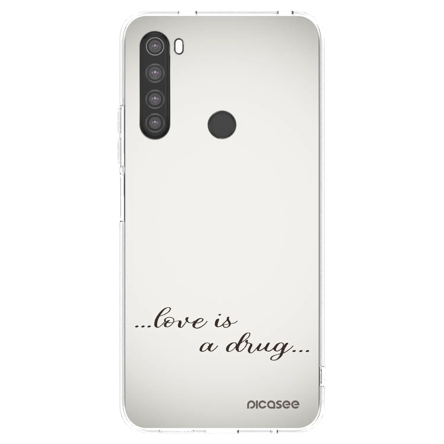 Picasee Xiaomi Redmi Note 8 Hülle - Transparentes Silikon - Love is a drug