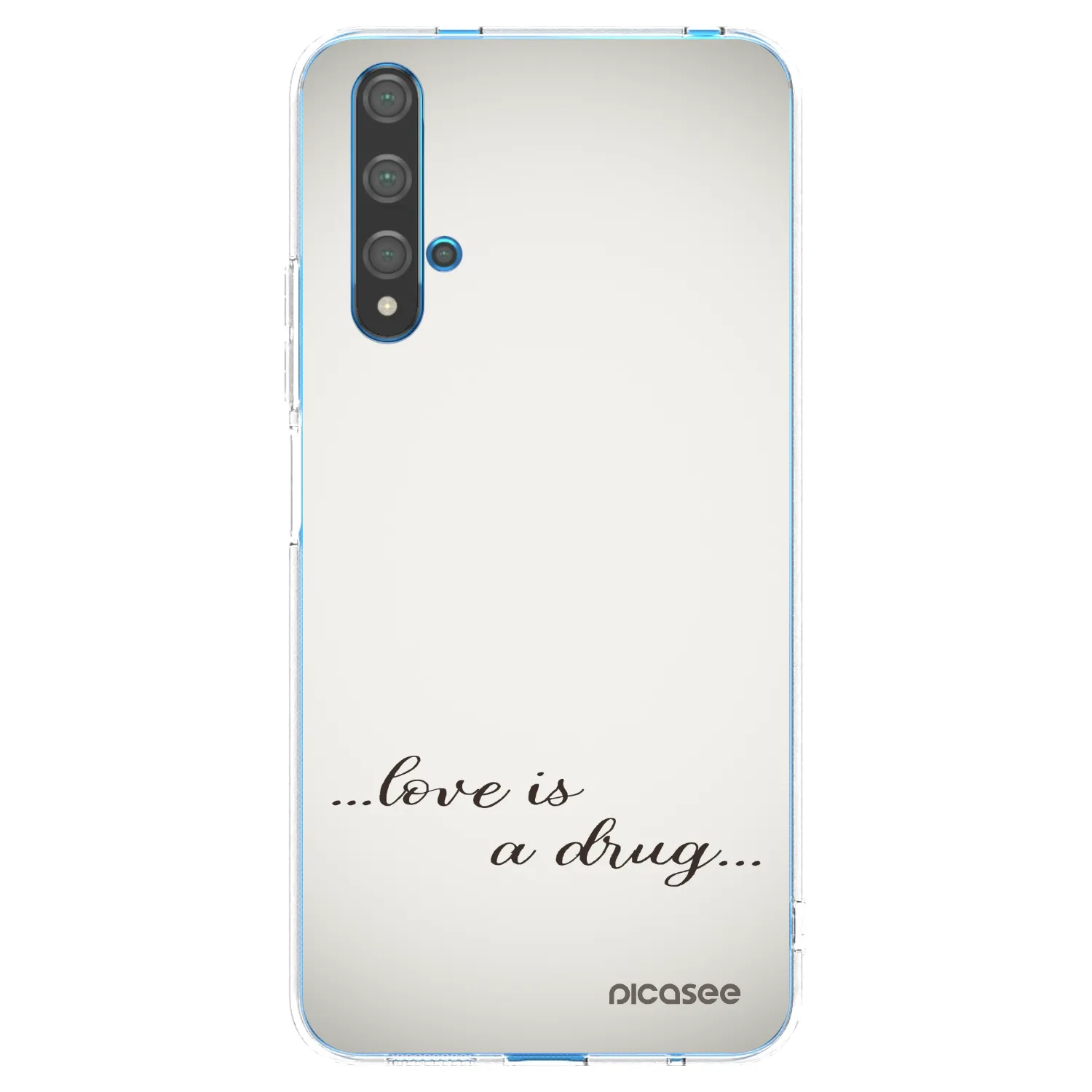 Picasee Huawei Nova 5T Hülle - Transparentes Silikon - Love is a drug