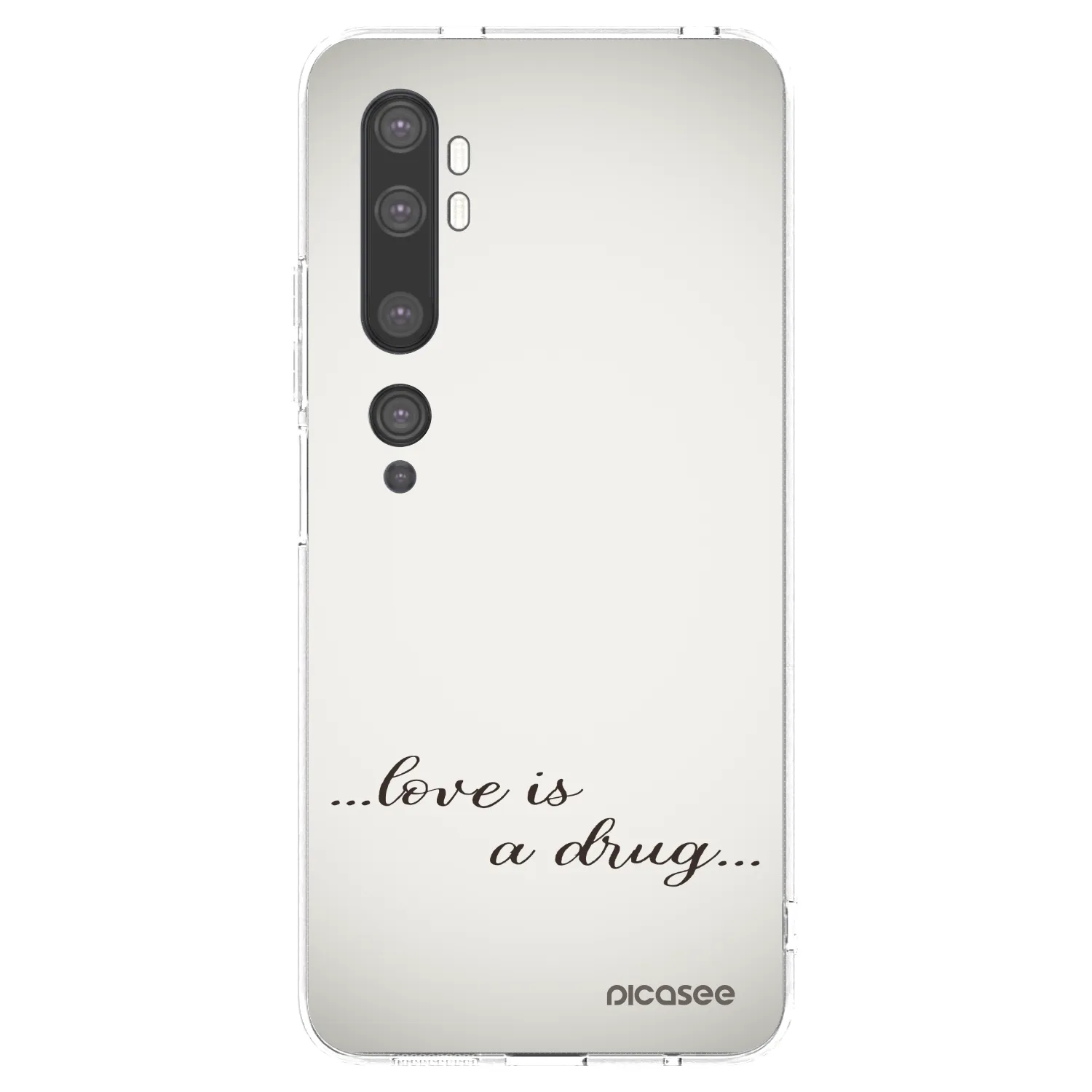 Picasee Xiaomi Mi Note 10 (Pro) Hülle - Transparentes Silikon - Love is a drug