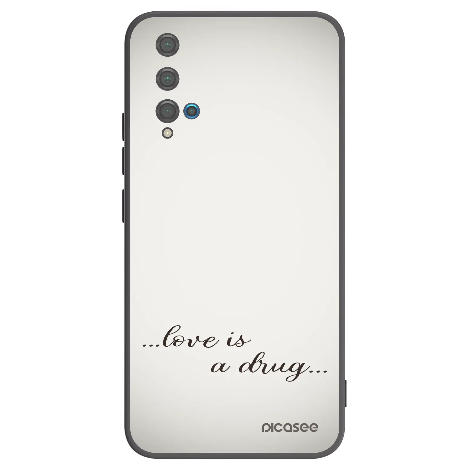 Picasee Huawei Nova 5T Hülle - Schwarzes Silikon - Love is a drug