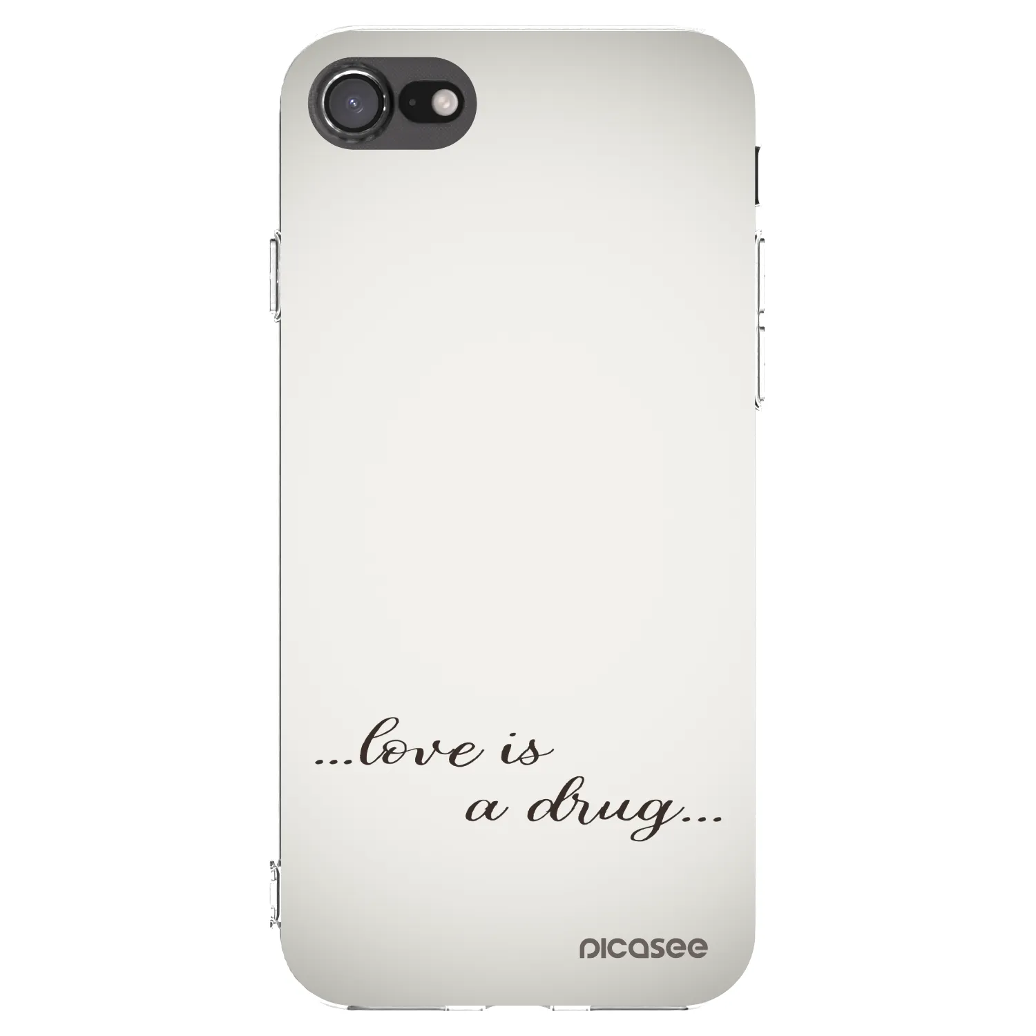 Picasee Apple iPhone SE 2020 Hülle - Transparentes Silikon - Love is a drug