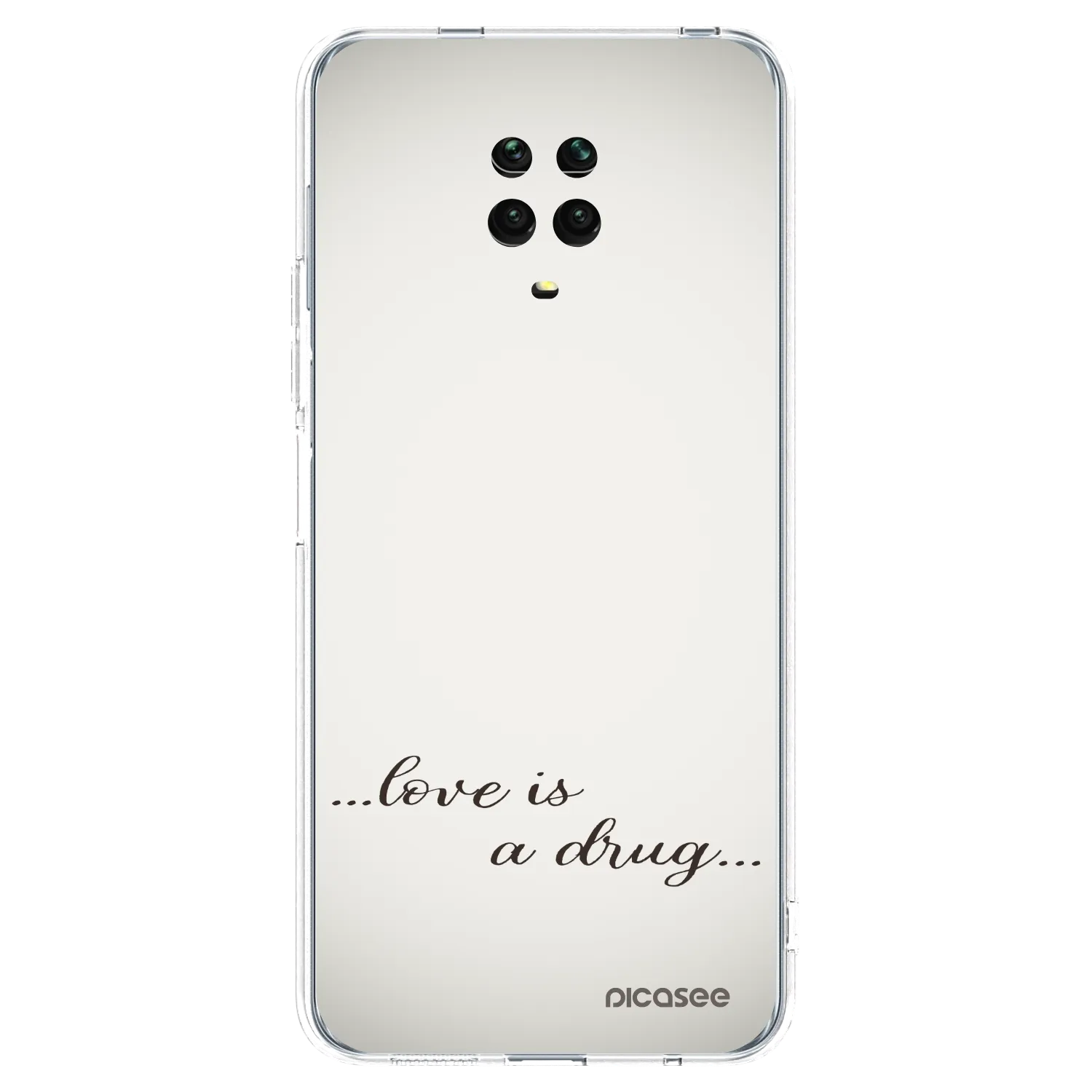 Picasee Xiaomi Redmi Note 9 Pro Hülle - Transparentes Silikon - Love is a drug
