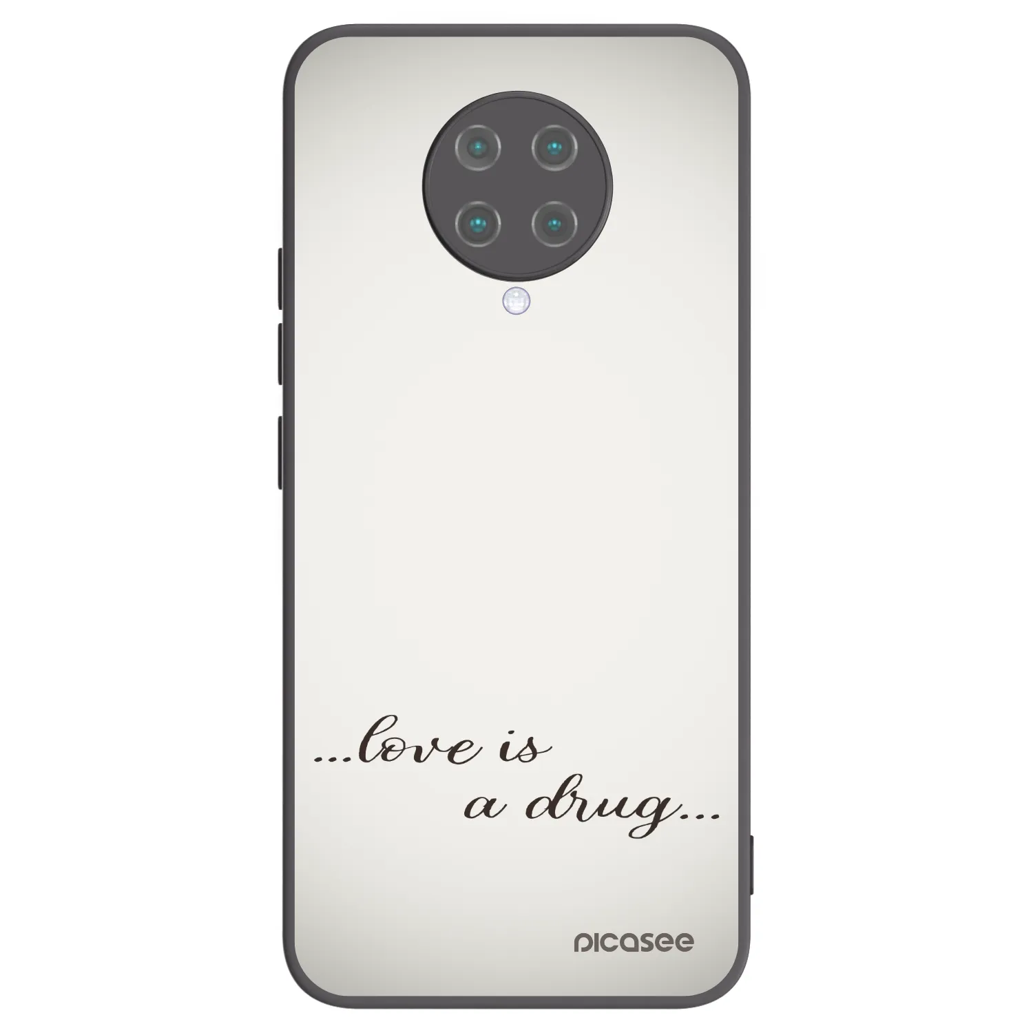 Picasee Xiaomi Poco F2 Pro Hülle - Schwarzes Silikon - Love is a drug