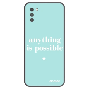 Picasee Xiaomi Poco M3 Hülle - Schwarzes Silikon - Anything is possible
