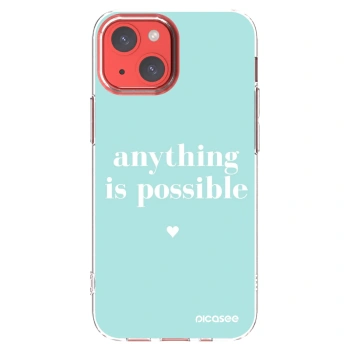 Picasee Apple iPhone 13 mini Hülle - Transparentes Silikon - Anything is possible