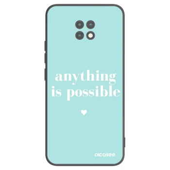 Picasee Xiaomi Redmi Note 9T Hülle - Schwarzes Silikon - Anything is possible