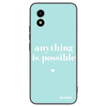 Picasee Vivo Y01 Hülle - Schwarzes Silikon - Anything is possible