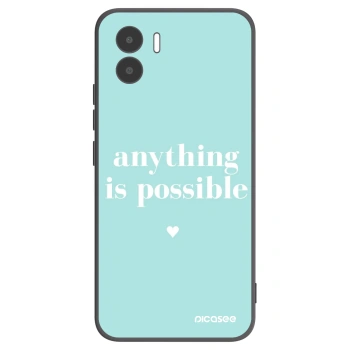 Picasee Xiaomi Redmi A1 Hülle - Schwarzes Silikon - Anything is possible