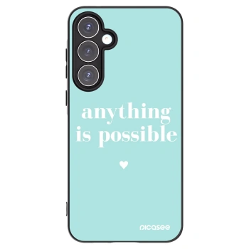 Picasee Samsung Galaxy A55 5G A556B Hülle - Schwarzes Silikon - Anything is possible