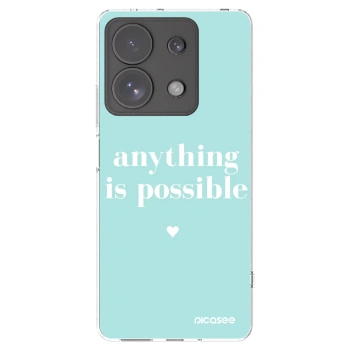 Picasee Xiaomi Redmi Note 13 Pro 4G Hülle - Transparentes Silikon - Anything is possible