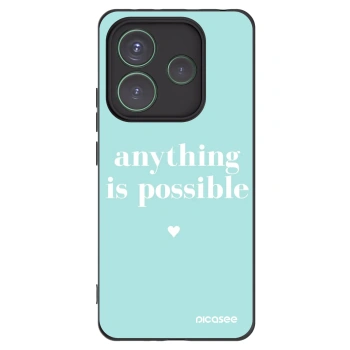 Picasee Xiaomi Redmi Note 14 5G Hülle - Schwarzes Silikon - Anything is possible