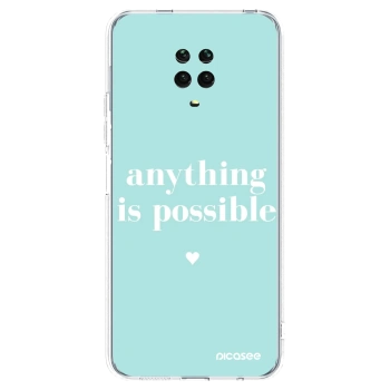 Picasee Xiaomi Redmi Note 9S Hülle - Transparentes Silikon - Anything is possible
