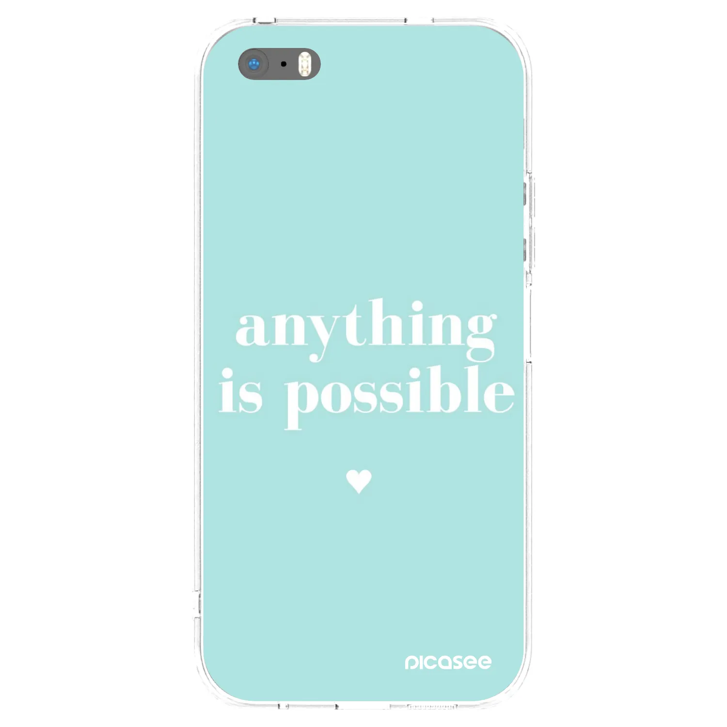 Picasee Apple iPhone 5/5S/SE Hülle - Transparentes Silikon - Anything is possible
