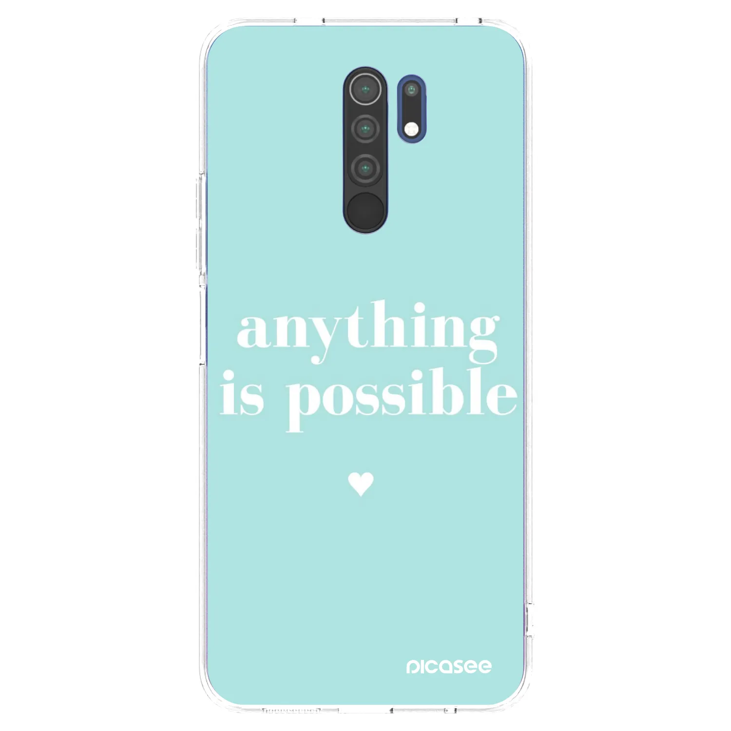 Picasee Xiaomi Redmi 9 Hülle - Transparentes Silikon - Anything is possible