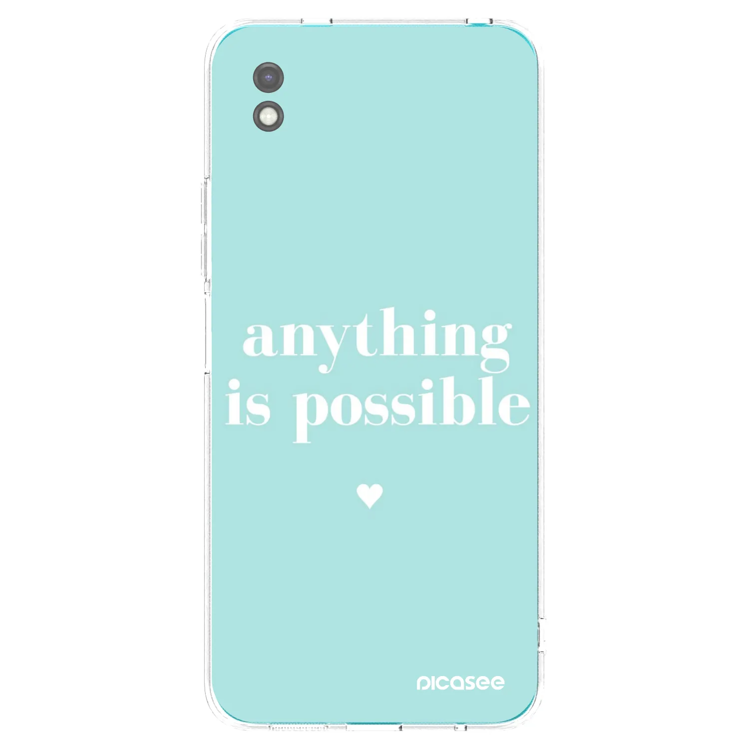 Picasee Xiaomi Redmi 9A Hülle - Schwarzes Silikon - Anything is possible