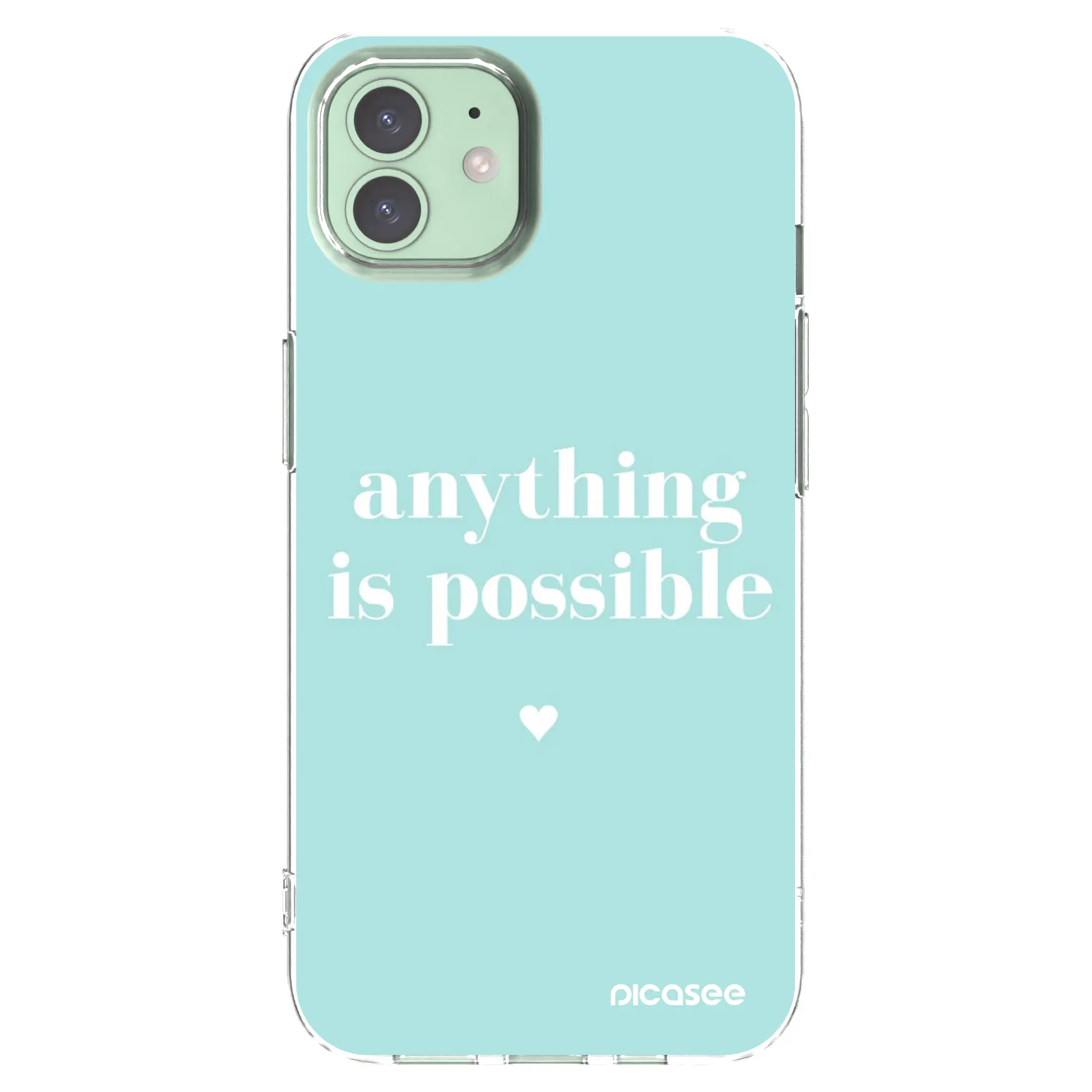 Picasee Apple iPhone 12 Hülle - Transparentes Silikon - Anything is possible
