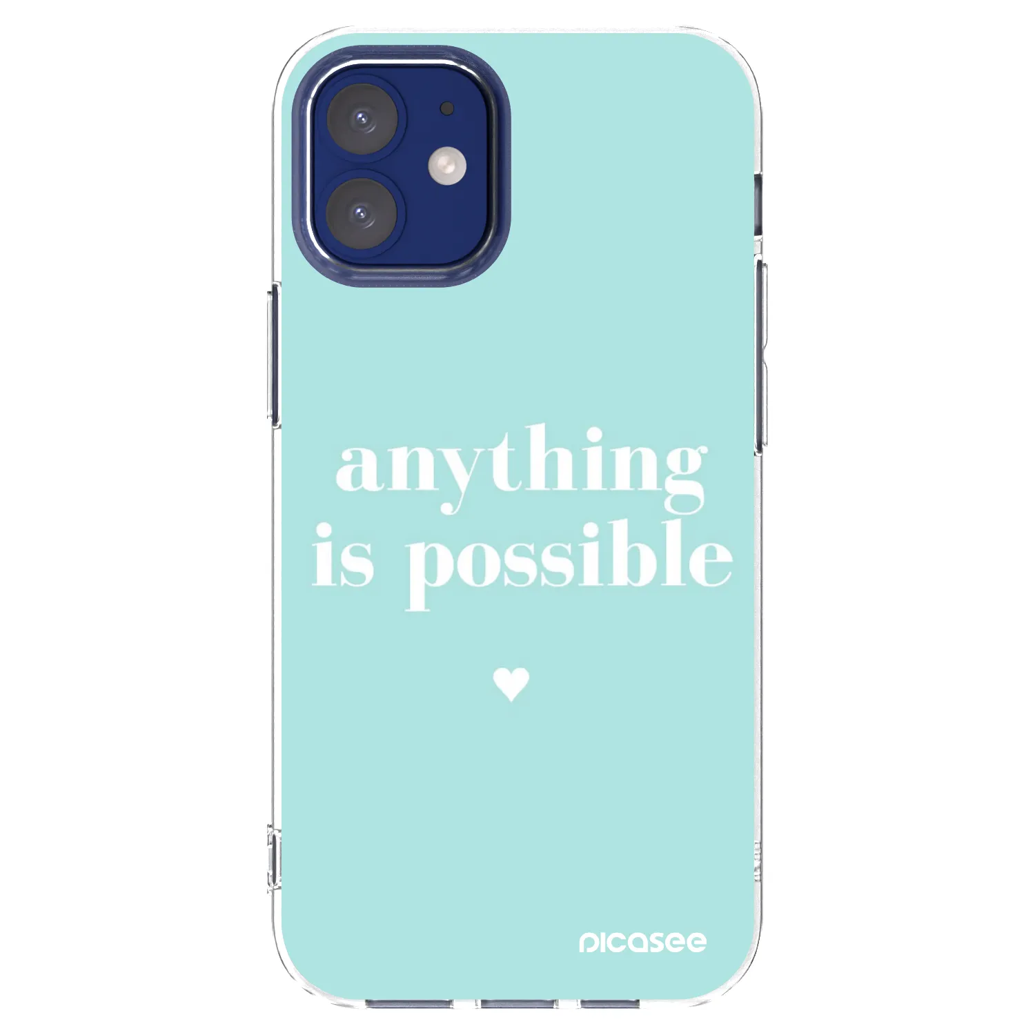 Picasee Apple iPhone 12 mini Hülle - Transparentes Silikon - Anything is possible