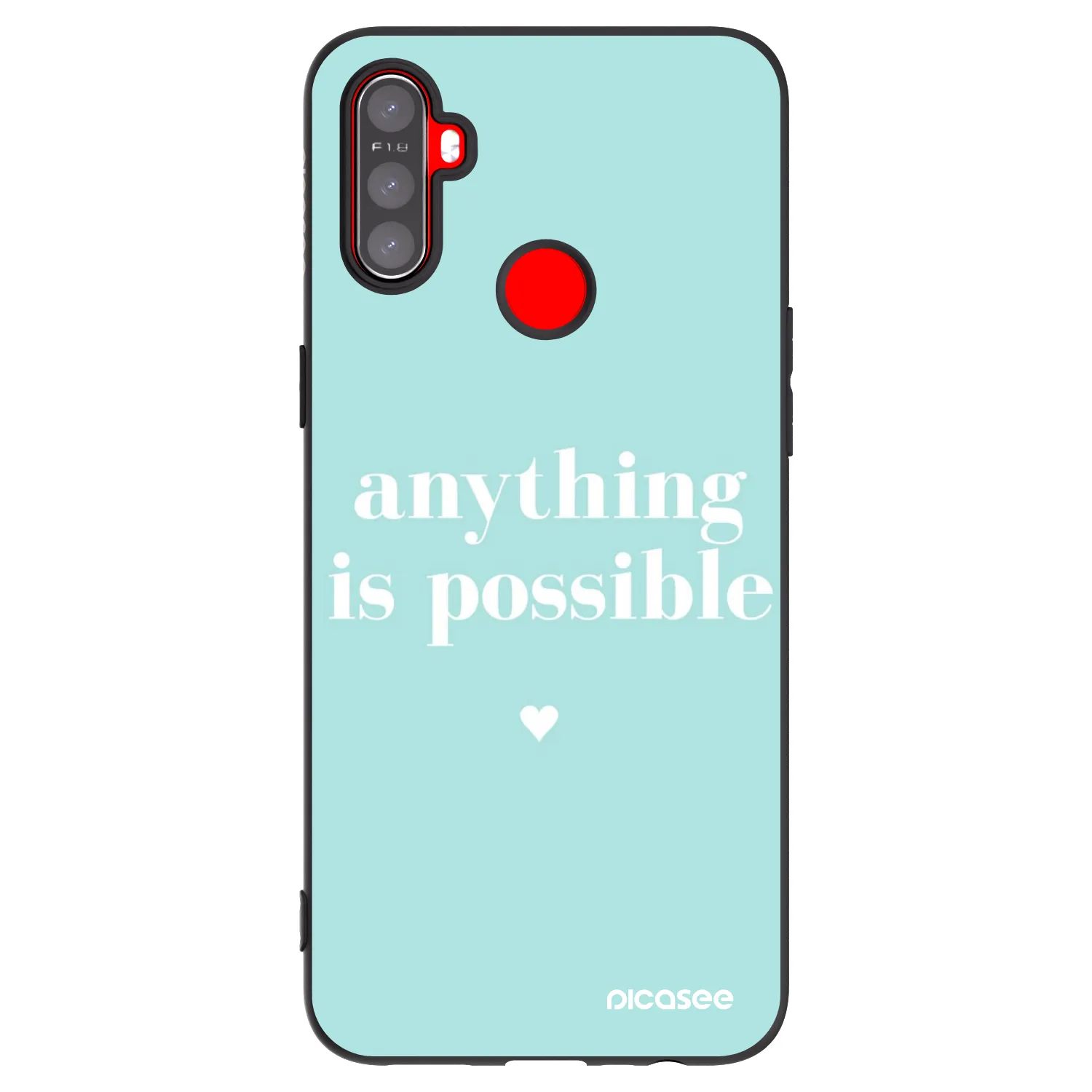 Picasee Realme C3 Hülle - Schwarzes Silikon - Anything is possible