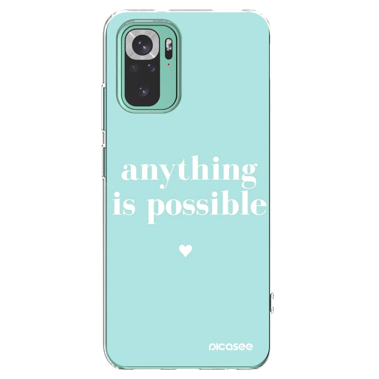Picasee Xiaomi Redmi Note 10 Pro Hülle - Transparentes Silikon - Anything is possible