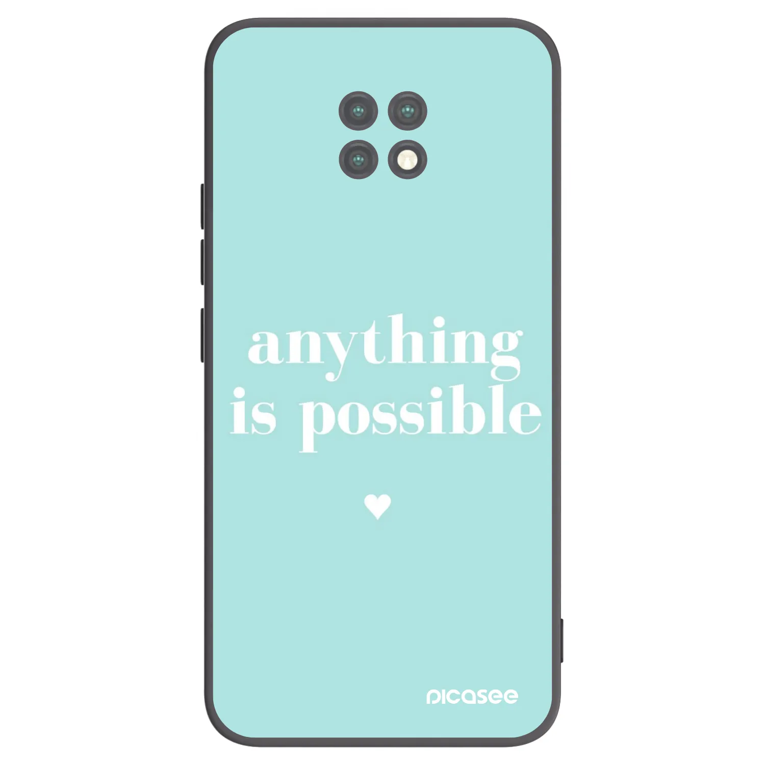 Picasee Xiaomi Redmi Note 9T Hülle - Schwarzes Silikon - Anything is possible