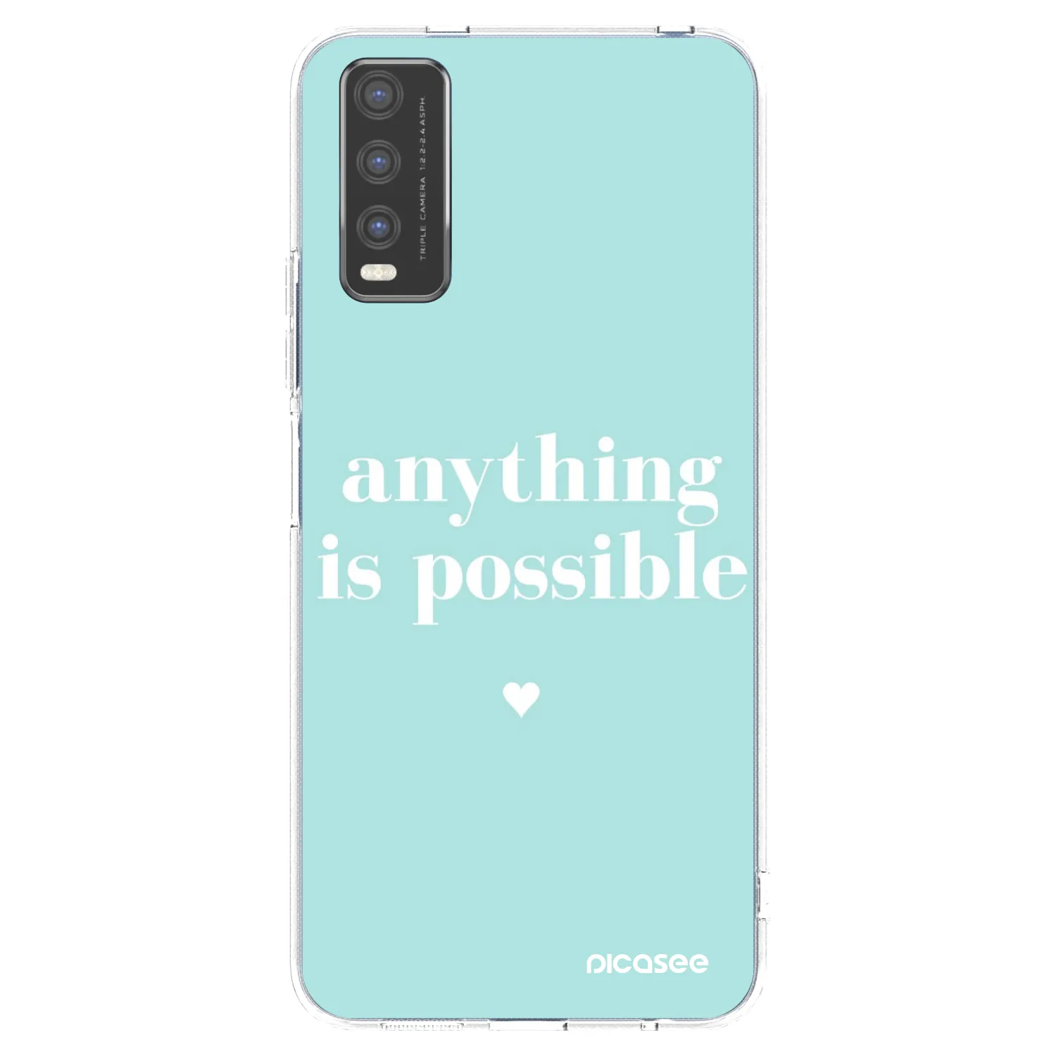 Picasee Vivo Y20s Hülle - Transparentes Silikon - Anything is possible