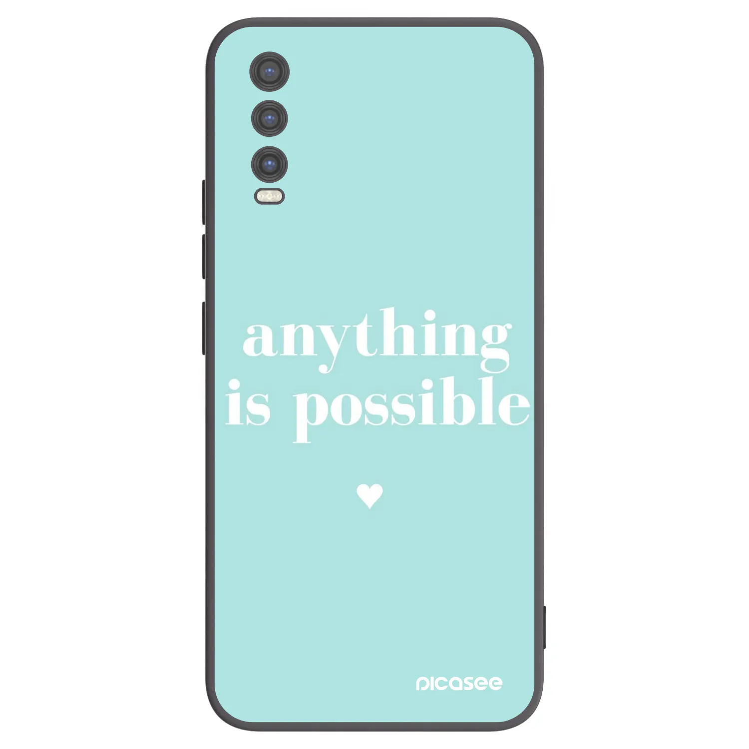 Picasee Vivo Y20s Hülle - Schwarzes Silikon - Anything is possible