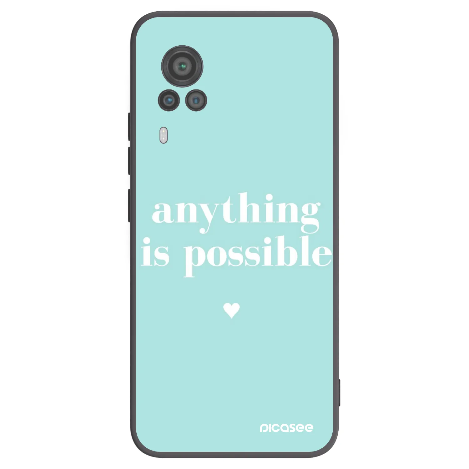 Picasee Vivo X60 Pro 5G Hülle - Schwarzes Silikon - Anything is possible