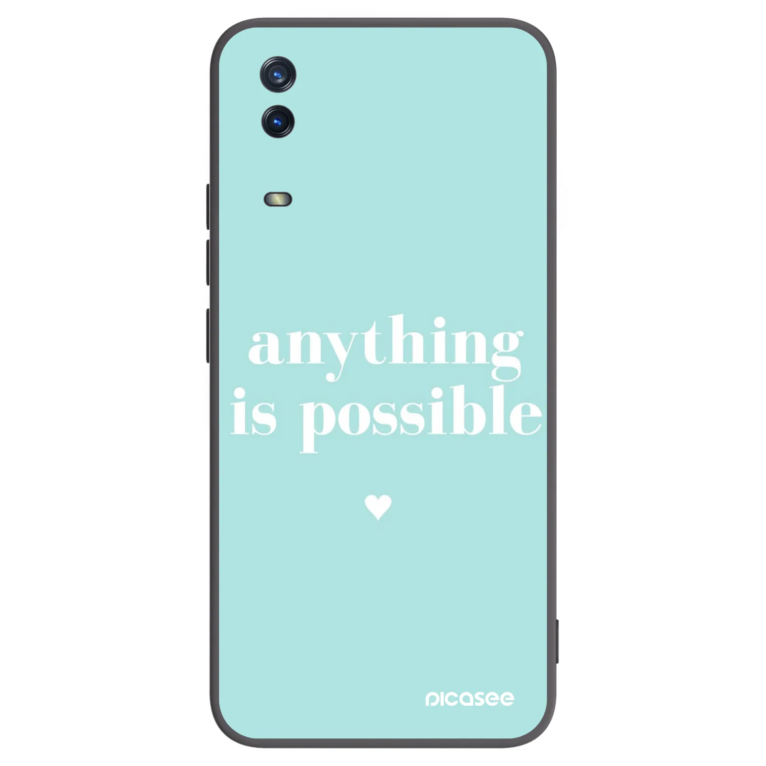Picasee Vivo Y11s Hülle - Schwarzes Silikon - Anything is possible