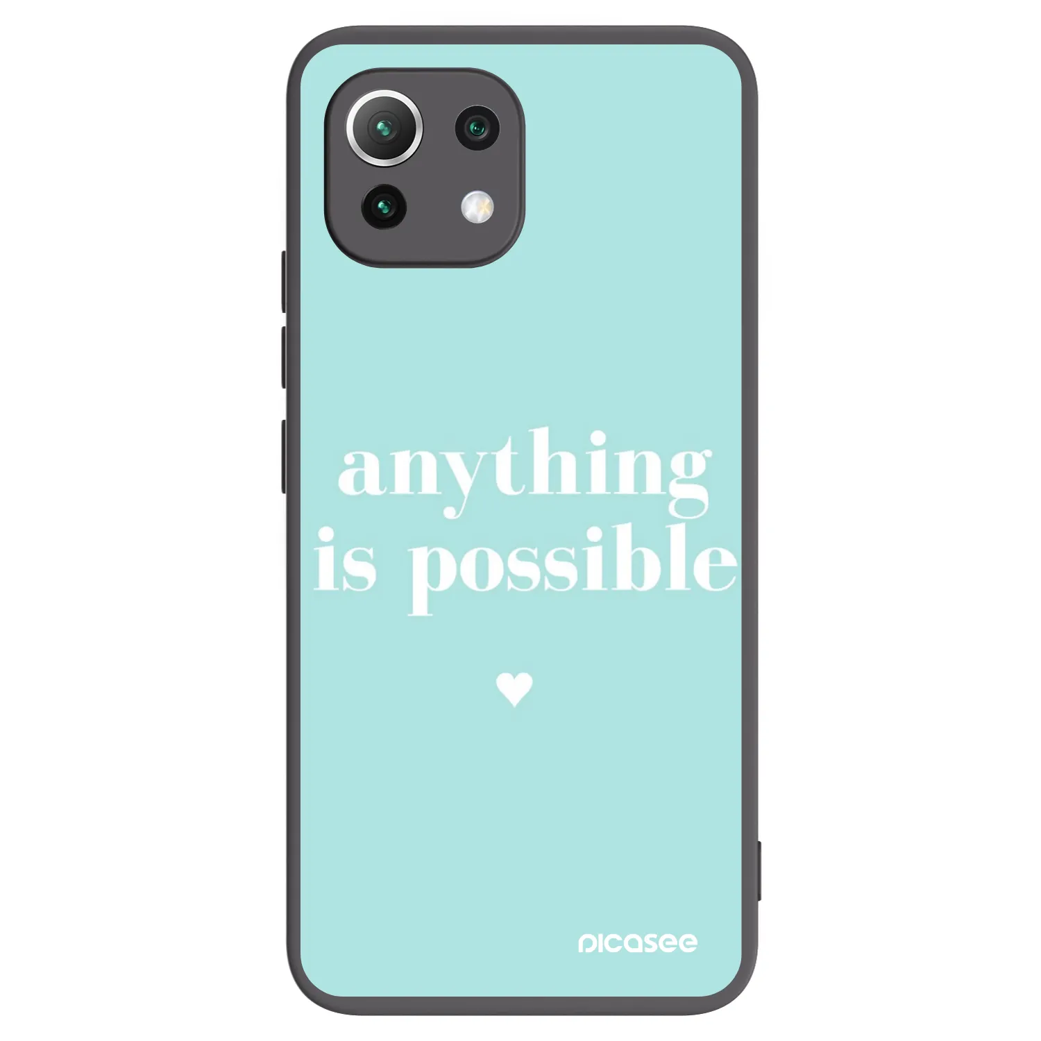 Picasee Xiaomi 11 Lite 5G NE Hülle - Schwarzes Silikon - Anything is possible