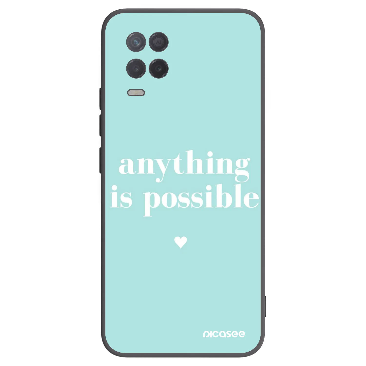 Picasee Realme 8 5G Hülle - Schwarzes Silikon - Anything is possible