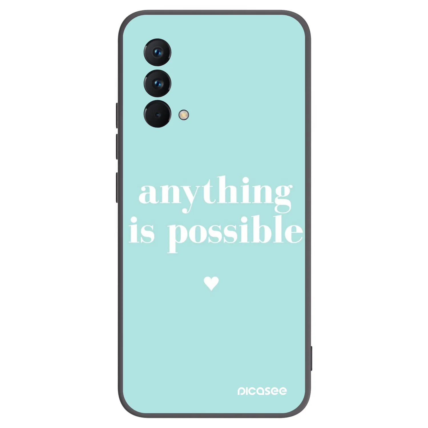 Picasee Realme GT Master Edition 5G Hülle - Schwarzes Silikon - Anything is possible