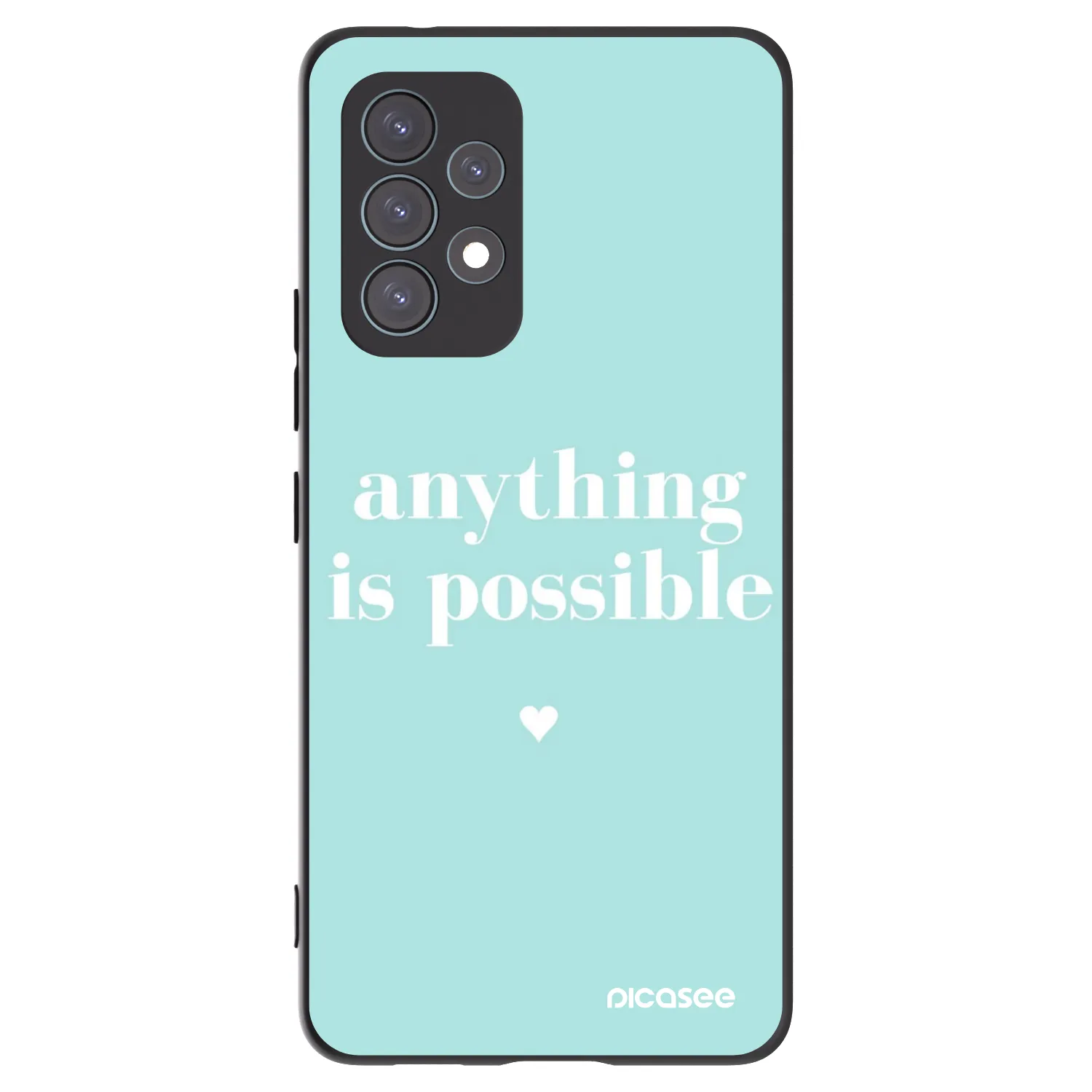 Picasee Samsung Galaxy A53 5G A536 Hülle - Schwarzes Silikon - Anything is possible