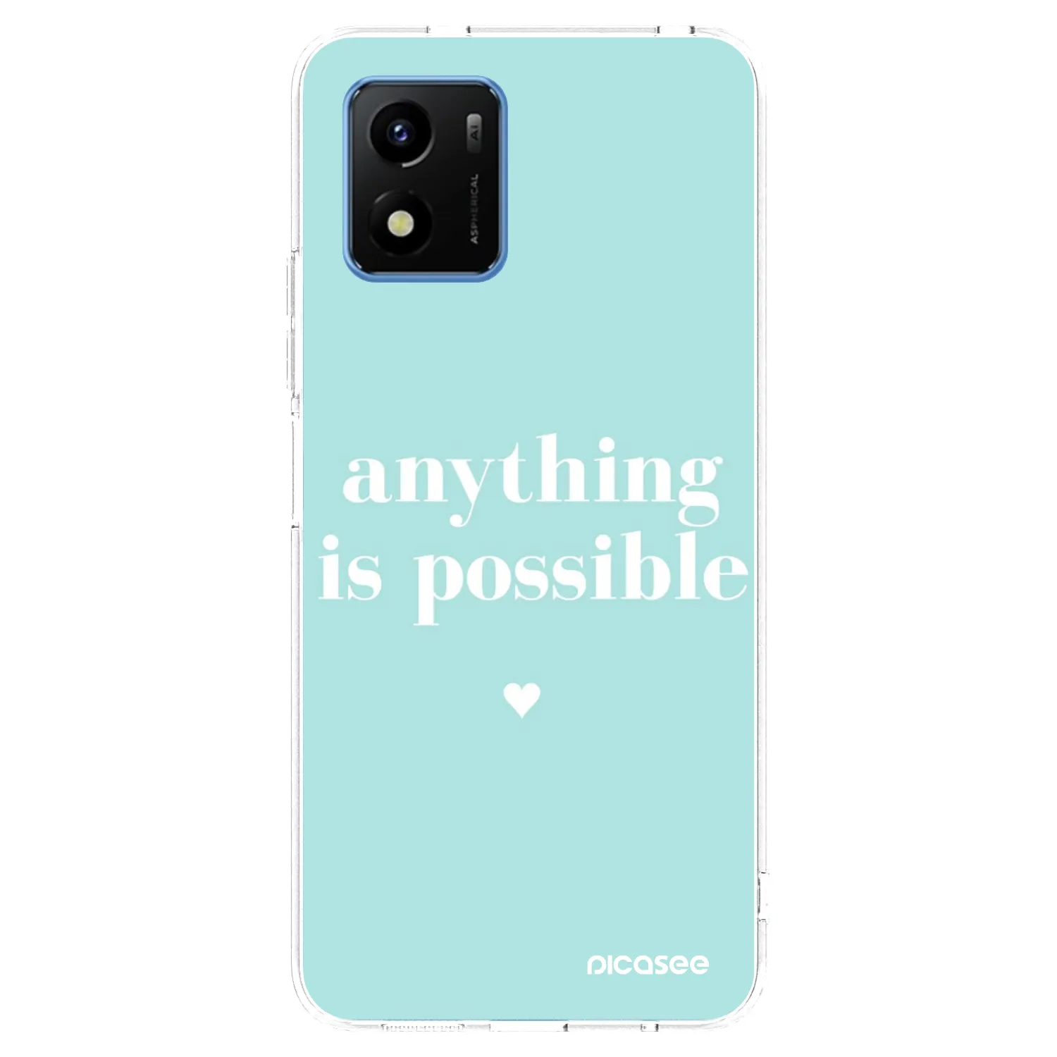 Picasee Vivo Y01 Hülle - Transparentes Silikon - Anything is possible