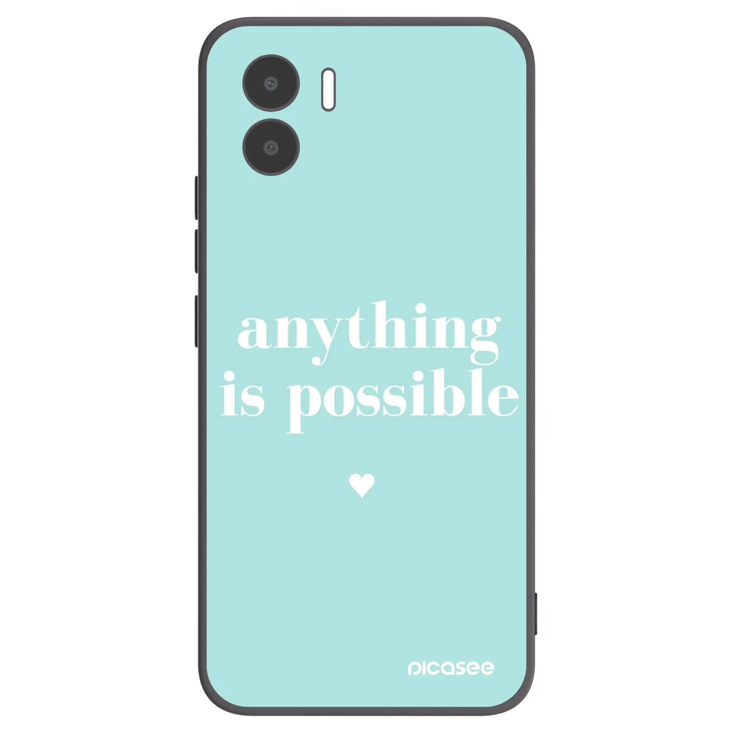 Picasee Xiaomi Redmi A1 Hülle - Schwarzes Silikon - Anything is possible